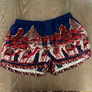 Figue Silk Printed Shorts